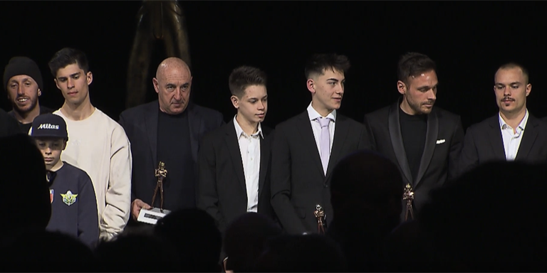 Guido Pini insieme agli altri premisti dei Caschi d'Oro 2023