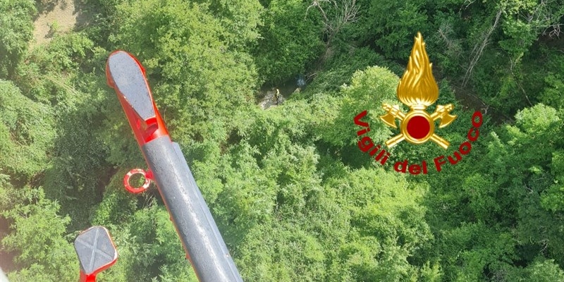 La vista dall’elicottero Drago