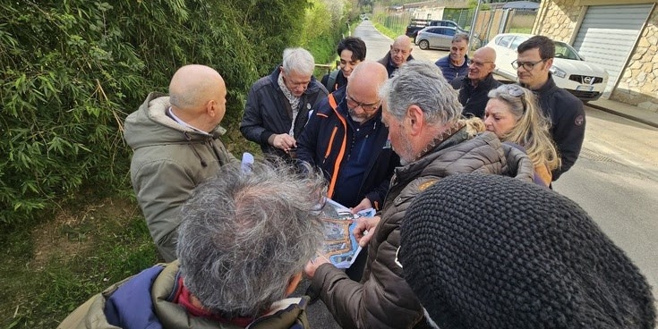 Un momento del sopralluogo