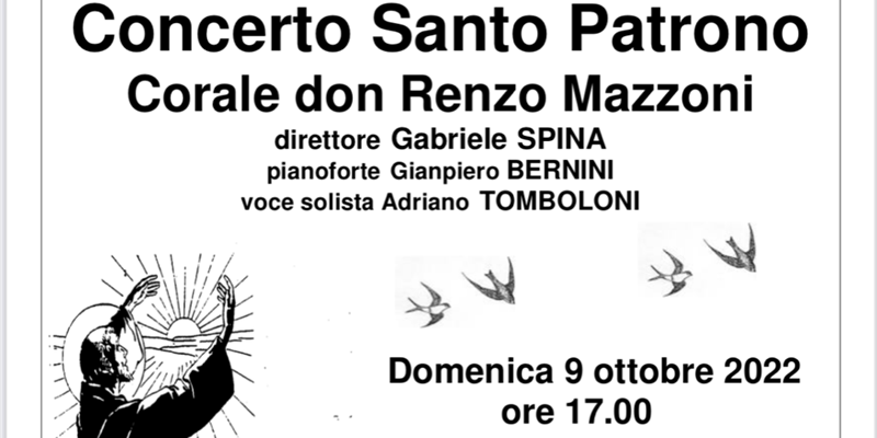 Concerto della corale Don Renzo Mazzoni per la celebrazione del Santo Patrono San Francesco 