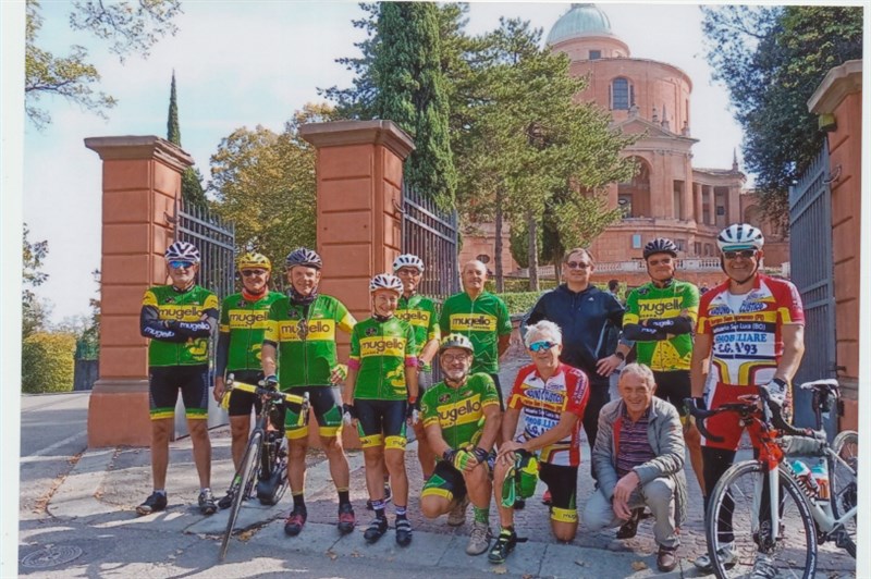 I ciclisti a San Luca lo scorso ottobre del 2020. 