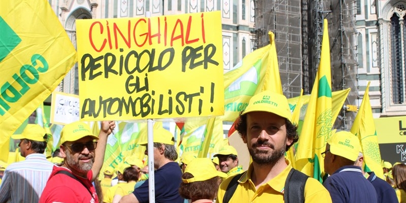 La manifestazione degli agricoltori