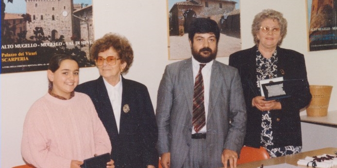 Pietro Mercatali durante un evento culturale a Radio Mugello 