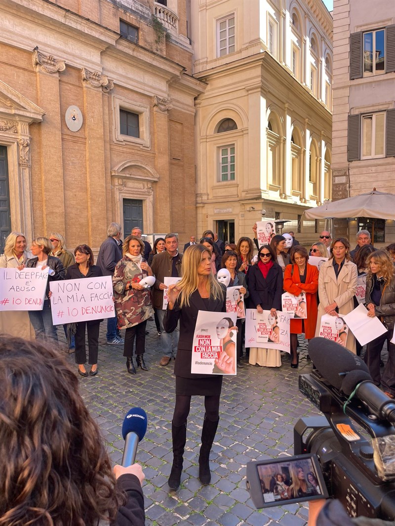 Un momento del flash mob