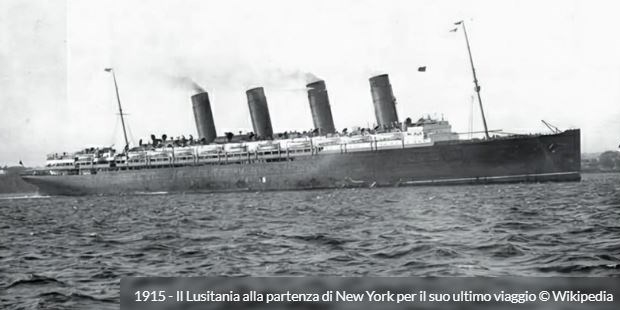 1915 - Affondato il Lusitania da un sommergibile tedesco
