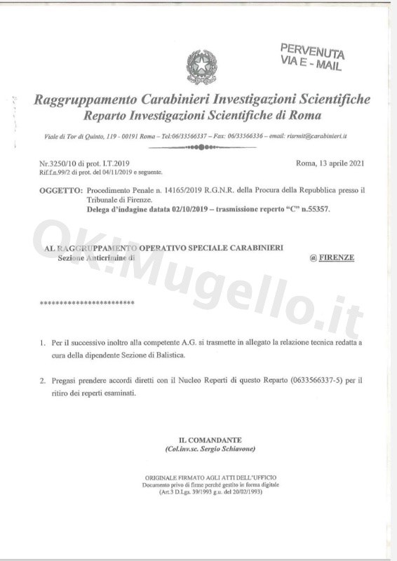 documenti Mostro di Firenze