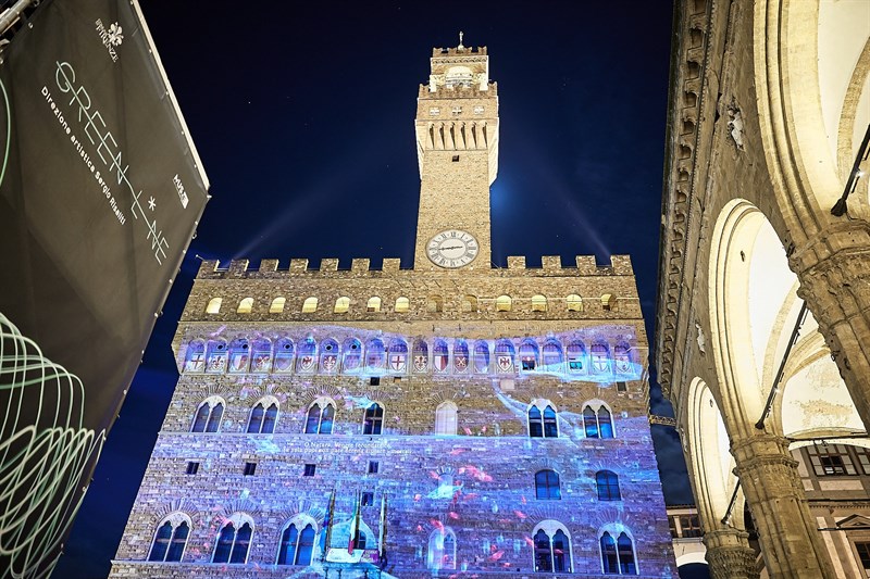 Palazzo della Signoria illuminato