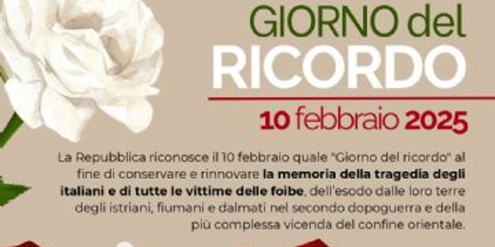 Gli eventi per il giorno del ricordo