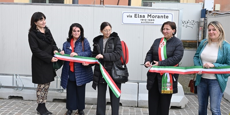 L'inaugurazione di via Elsa Morante