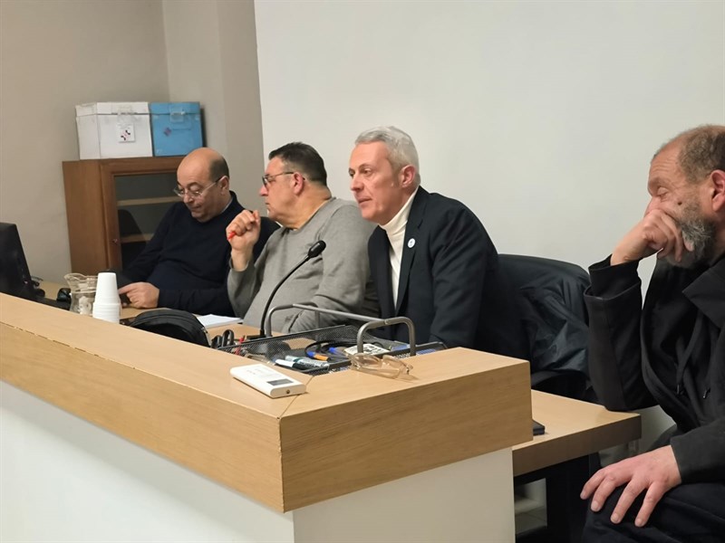 Un momento della serata . Roberto Sbenaglia e Simone Gianfaldoni