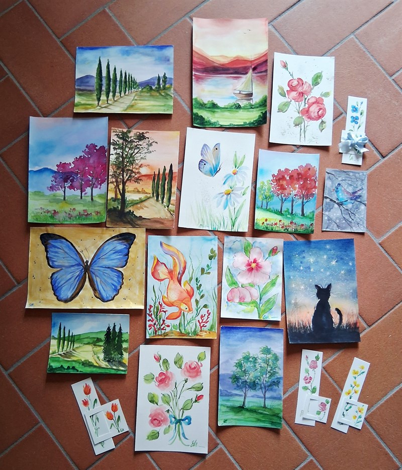 Alcune delle sue piccole opere d'arte