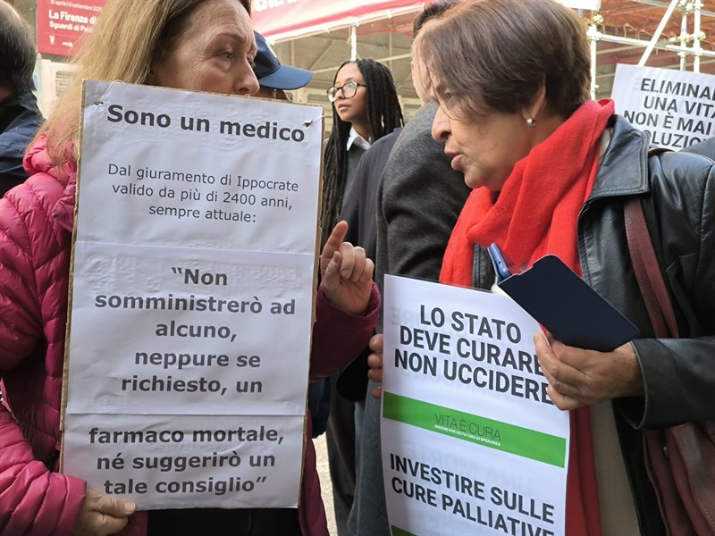 Un momento del presidio