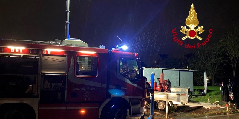 l'intervento dei Vigili del Fuoco