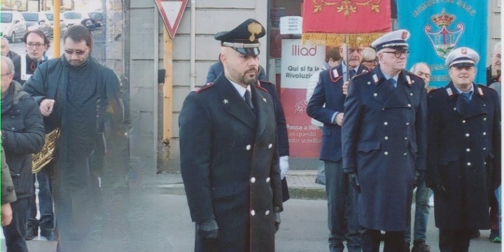 Il Luogotenente dei Carabinieri Pietro Vecciarelli durante una cerimonia istituzionale