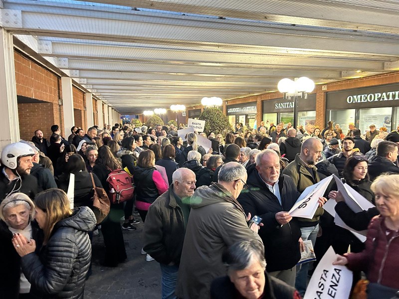 Un momento del presidio