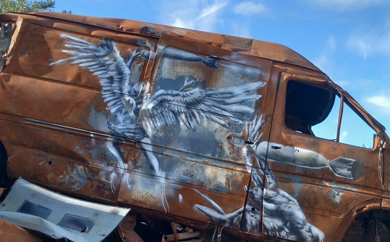 Tutte le auto sono state bruciate durante la strage.