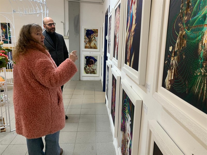 Il Sindaco di Pontassieve visita l’atelier dell’artista Emanuela Simoncini