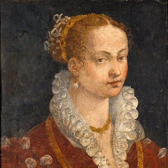 Il ritratto di Bianca Cappello eseguito nella chiesa di Olmi nel 1578 dal Bronzino.
