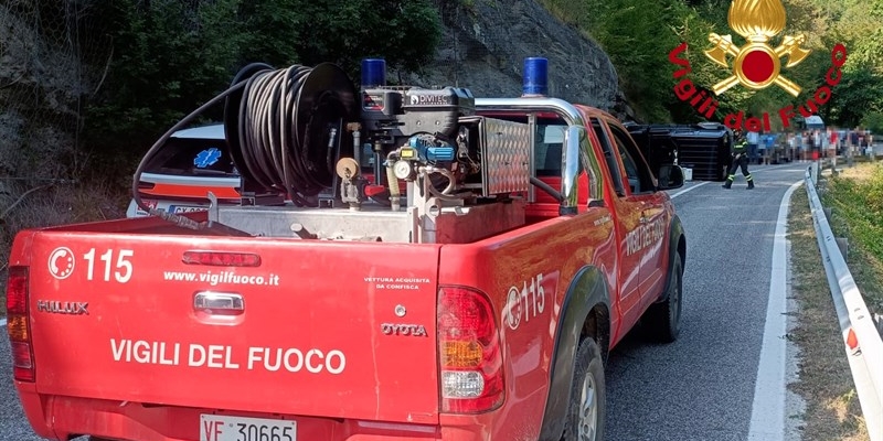 L'intervento dei Vigili del Fuoco