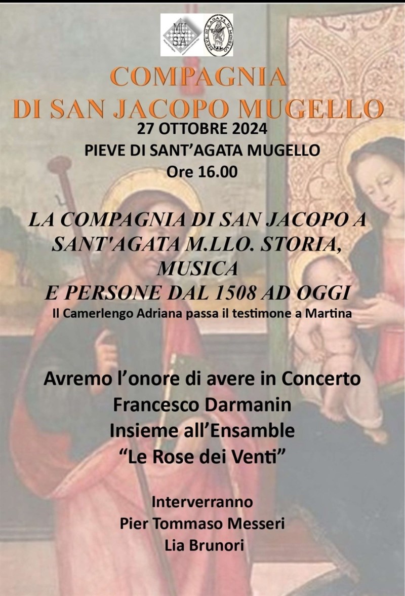 La locandina della compagnia di san Jacopo e Musica