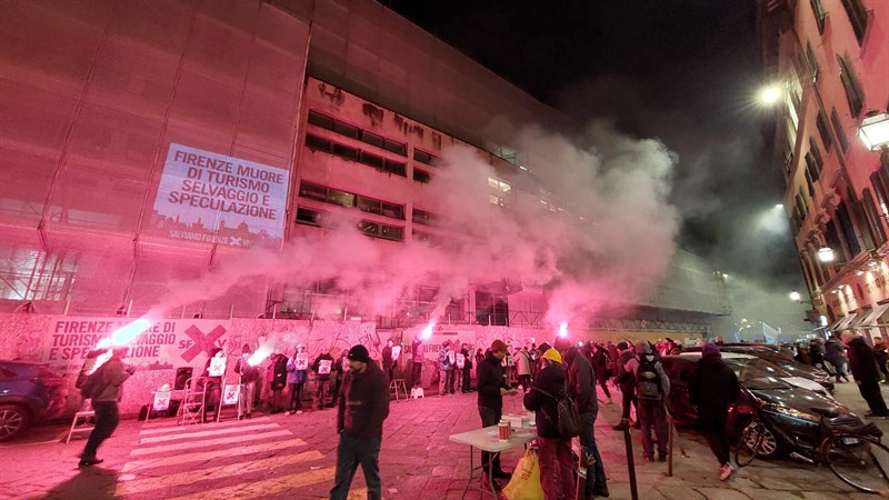 Un momento del blitz