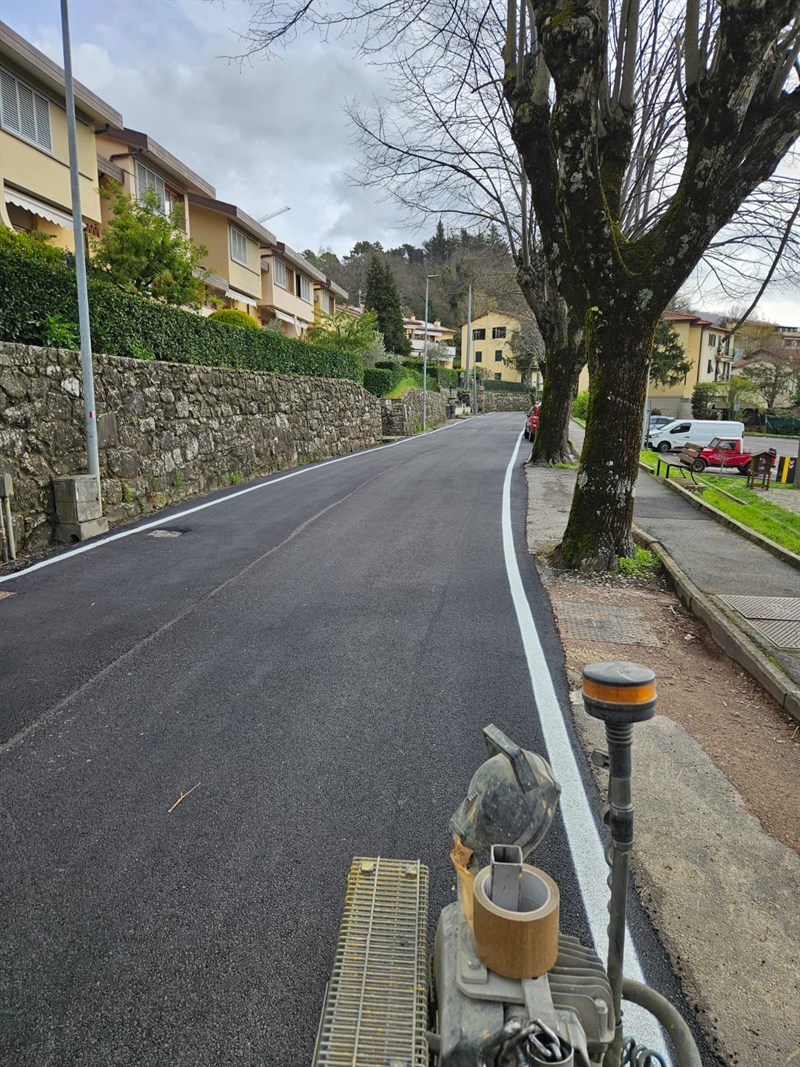Nuove asfaltature a Santa Brigida