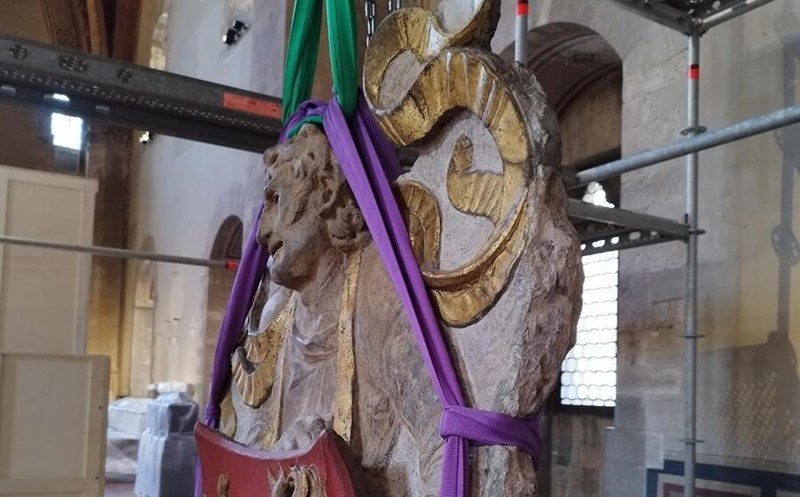 Fasi dei lavori del restauro