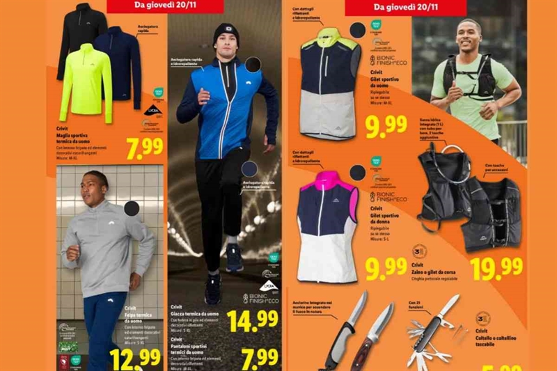 Capi e accessori sportivi caldi e convenienti: cosa propone Lidl