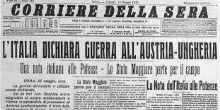 1915 - L'Italia entra nella prima guerra mondiale