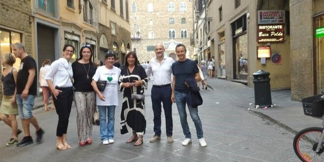 La delegazione ricevuta a Firenze