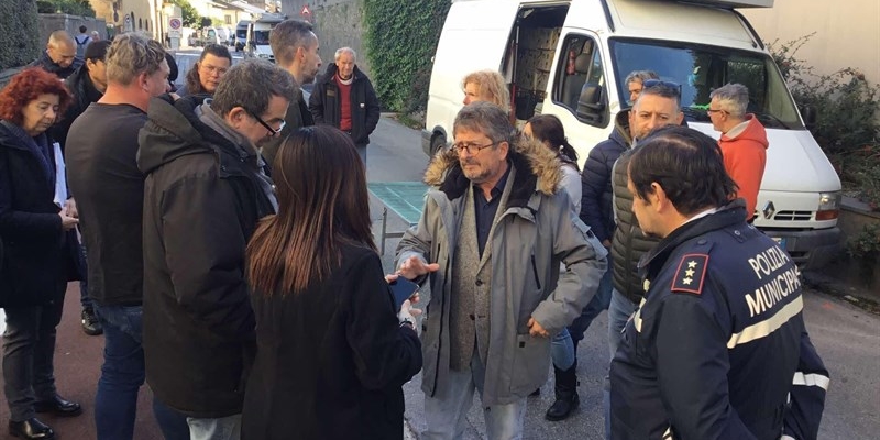 Il sindaco con gli ambulanti