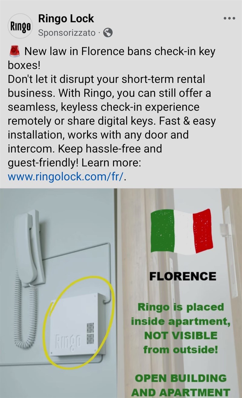 La pubblicità contro la legge fiorentina