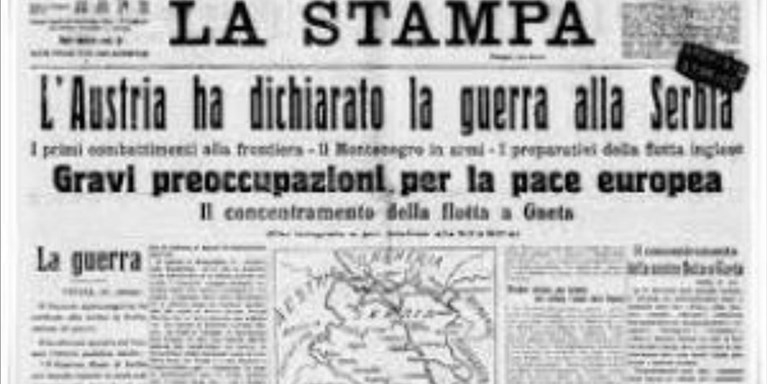1914 - Scoppia la prima guerra mondiale