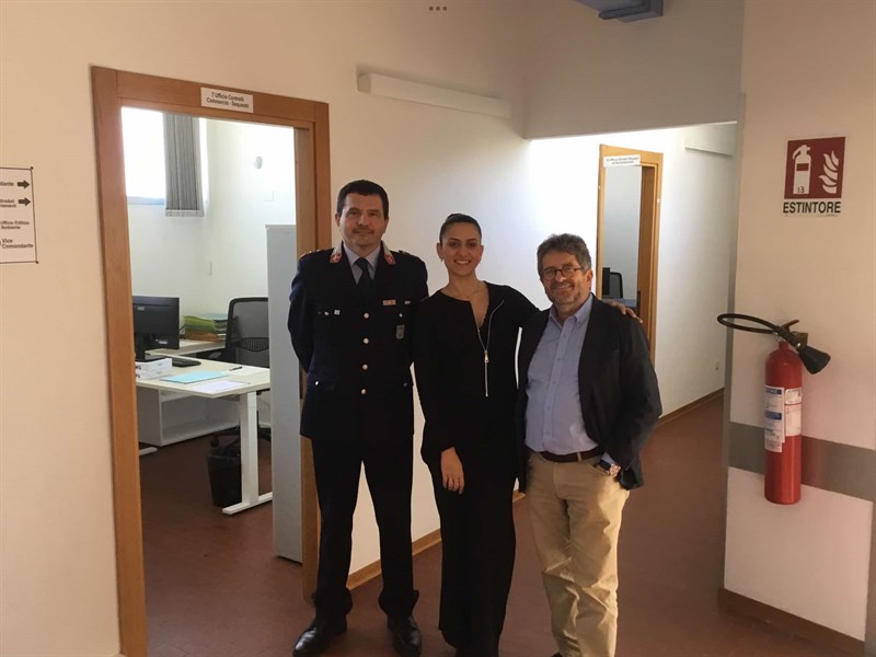 Il sopralluogo di Sindaco, Assessore e comandante alla nuova sede