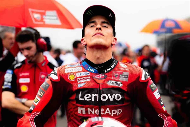 Marc Marquez sulla griglia di partenza