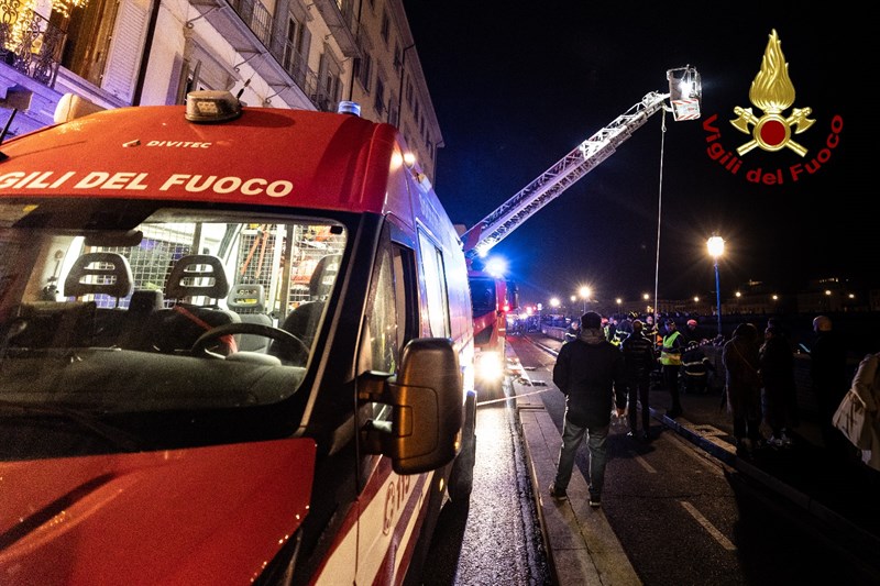 L'intervento dei Vigili del Fuoco