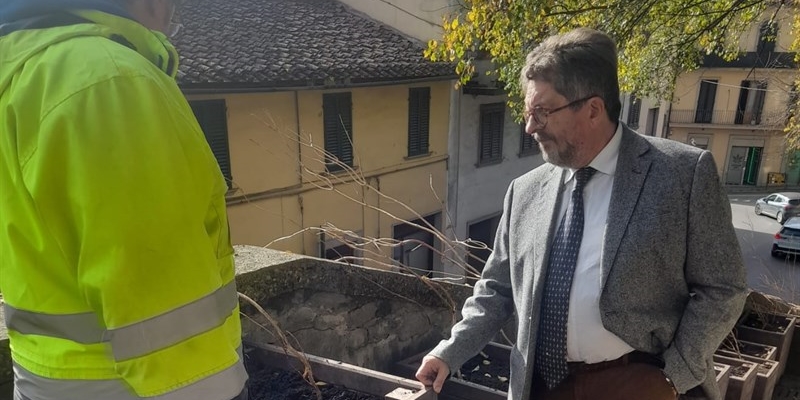 Signa, al via la realizzazione di una parete verde sul muro dell’Erta di Castello - FOTO