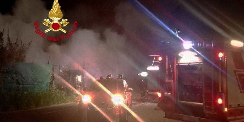 L'intervento dei Vigili del Fuoco