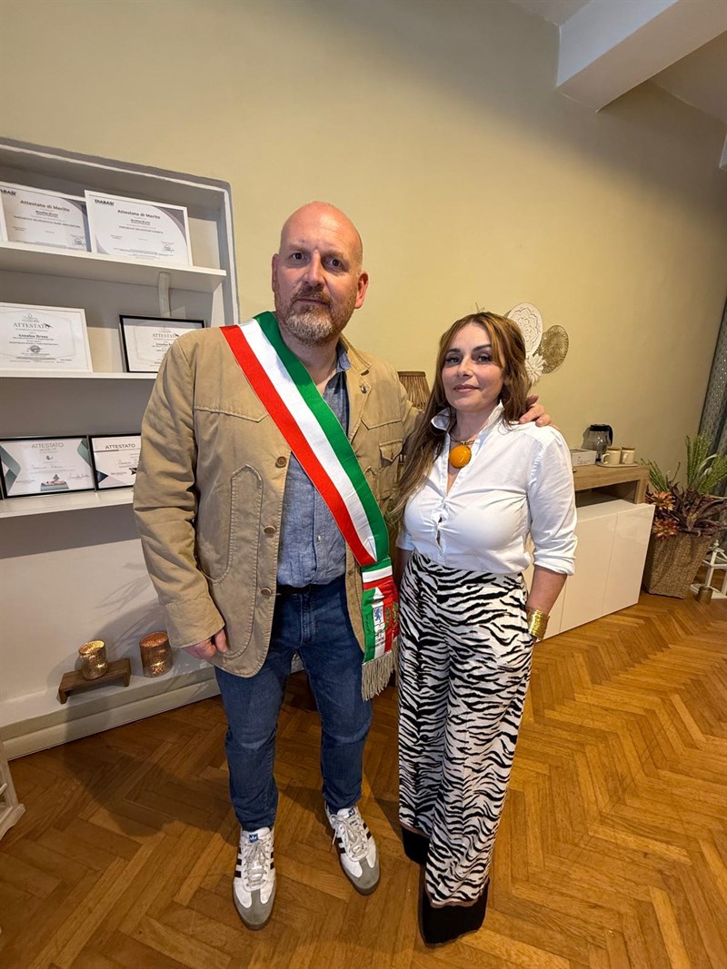 Annalisa Bruno con il sindaco David Baroncelli