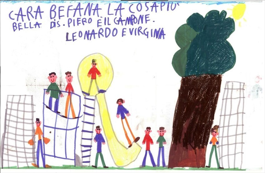 La Befana e le letterine dei bambini