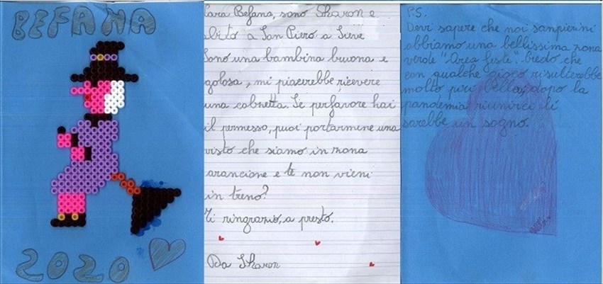 La Befana e le letterine dei bambini
