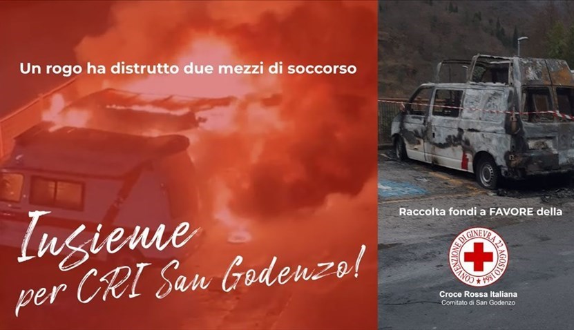 Incendio a San Godenzo, raccolta fondi per l'acquisto della ambulanze andate distrutte. - La locandina del Comitato di Firenze