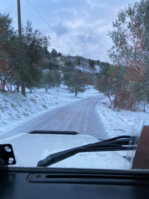 Neve a Rufina alta- frazioni di Pomino e dintorni(Turicchi  cigliano metamorli canipittoli Castiglioni)