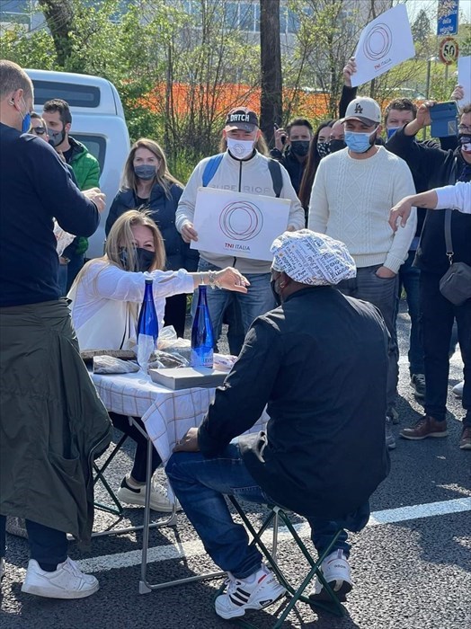 Protesta dei ristoratori in A1