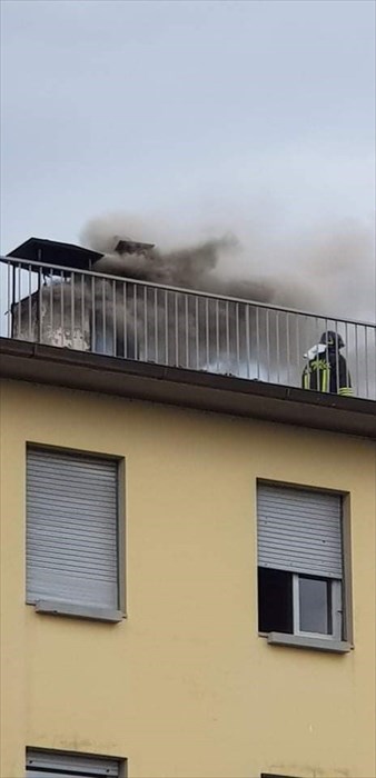 Incendio canna fumar Ristorante Girarrosto