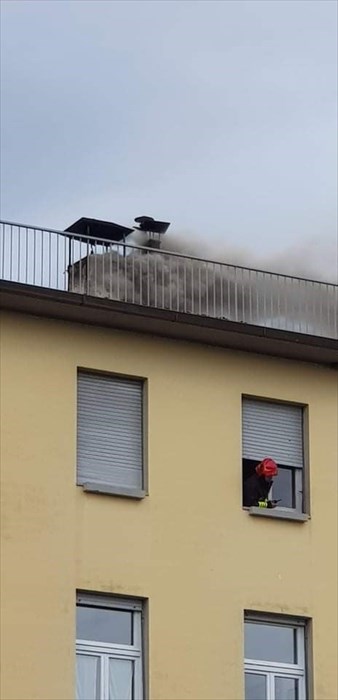 Incendio canna fumar Ristorante Girarrosto