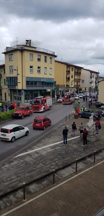 Incendio canna fumar Ristorante Girarrosto