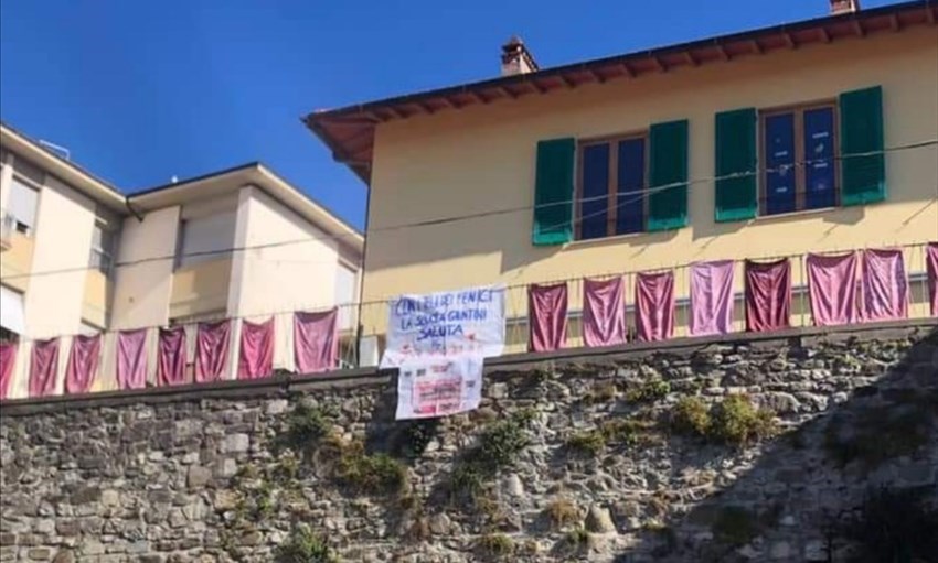 Installazione creata dalla Scola Giuntini per salutare il Giro d'Italia