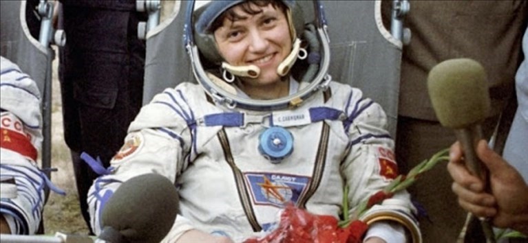 Svetlana Savitskaya, la prima donna a passeggiare nello spazio