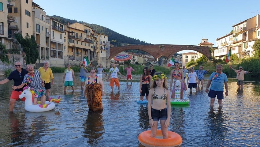 Scatti dal set di "Allegria" girato a Pontassieve